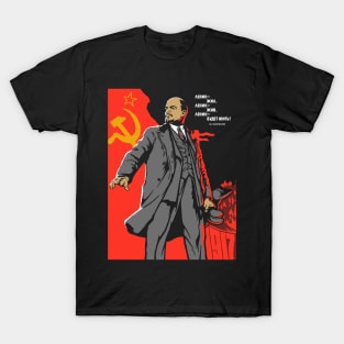 Lenin Soviet Propaganda Poster T-Shirt